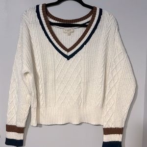Knit v neck sweater